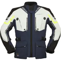 Modeka Panamericana 2 Motorrad Textiljacke, hellgrau/blau, 2XL