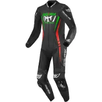 Berik Absolute GP Schwarz Rot Grün 1-Teiler Motorrad Lederkombi Größe 50