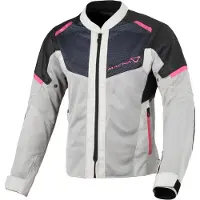 Macna Orcano 2.0 Damen Motorrad Textiljacke, schwarz/grau/pink, 2XL