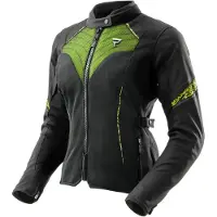 Rebelhorn Jax wasserdichte Damen Motorrad Textiljacke, schwarz/gelb, S