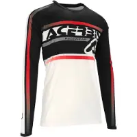 Acerbis MX Linear Lugo Weiß Schwarz Motocross Jersey Größe S