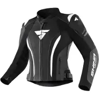 SHIMA Miura 2.0 Damen Schwarz Weiß Motorrad Lederjacke Größe 40