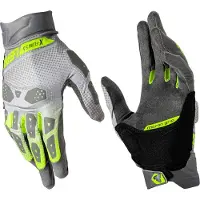 Leatt ADV X-Flow 5.5 Kurz Hi-Viz Grün Grau Handschuhe Größe 3XL