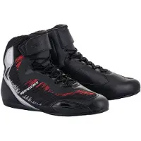 Alpinestars Faster-3 Rideknit Schwarz Silber Bright Rot Schuhe Größe US 11.5