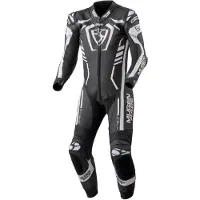 MUGENRACE Predator Schwarz Weiß Perforierter 1-Teiler Lederkombi Größe 50