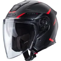 Caberg Flyon II Boss Grau Schwarz Rot Jethelm Größe M