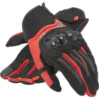 Dainese Handschuhe MIG 3 Air Tex Schwarz Rot Lava Größe S