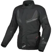 Macna Rancher Dames Schwarz Grau s Textile Waterproof Ladies Jacke Größe XS