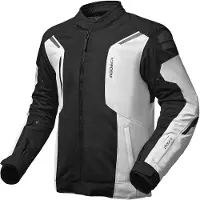 Modeka Khao Air II wasserdichte Motorrad Textiljacke, schwarz/hellgrau, 3XL