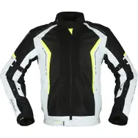 Modeka Khao Air Motorrad Textiljacke Farbe: Schwarz/Grau/Neon, Grösse: 4XL