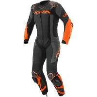 Ixon Vortex 3 Schwarz Anthrazit Orange 1-Teiler Motorrad Lederkombi Größe L