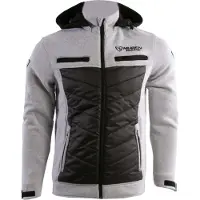MUGENRACE Puffy-Two Schwarz Hellgrauer Zip Hoodie Größe 2XL