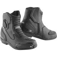Bogotto Cartagena Perforierte Motorrad Stiefel Schwarz Größe 36