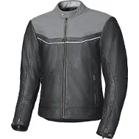 Held Heyden Schwarz Grau Motorrad Lederjacke Größe 48
