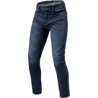 REV'IT! REV’IT! Jeans Carlin SK Dunkelblau Used L34 Motorradjeans Größe L34/W34