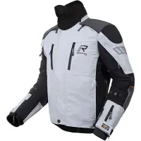 Rukka Flexo-R wasserdichte Motorrad-Textiljacke, weiß/grau/schwarz, 48