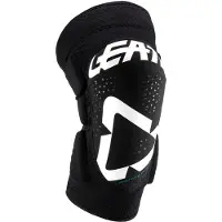 Leatt 3DF 5.0 Schwarz Weiß Motocross Knieprotektoren Größe L-XL