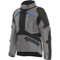 Dainese Gullfoss D-Dry wasserdichte Motorrad Textiljacke, schwarz/grau/blau, 58
