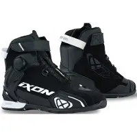 Ixon Bull 2 WP Schwarz Weiß Motorrad Schuhe Größe 47