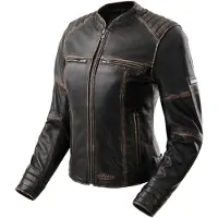 Rebelhorn Hunter 2 Damen Motorrad Lederjacke, vintage braun, XL