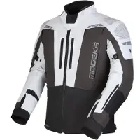 Modeka Hydron Light Grau Dark Grau Schwarz Jacke Größe 3XL