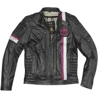 Black-Cafe London Barcelona Schwarz Motorrad Lederjacke Größe 56