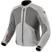REV'IT! Revit Torque 3 H2O wasserdichte Motorrad Textiljacke, hellgrau/rot, 3XL