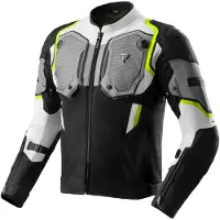 Rebelhorn Borg 2 wasserdichte Motorrad Textiljacke, schwarz/grau/gelb, M