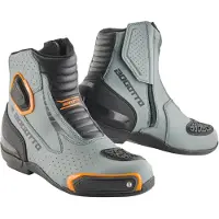 Bogotto Cartagena Perforierte Motorrad Stiefel Schwarz Grau Orange Größe 37