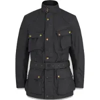 Belstaff Trialmaster Motorrad Wachsjacke, schwarz, L