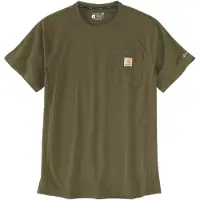 Carhartt T-Shirt Force Delmont Relaxed Herren Dark Bronzed Green-M