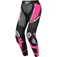 Ixon Vortex 3 PT L Schwarz Pink Weiß Damen Motorrad Lederhose Größe L