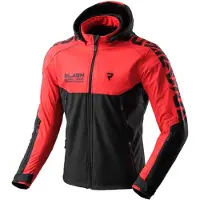 Rebelhorn Slash Softshell wasserdichte Motorrad Textiljacke, schwarz/rot, 5XL