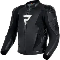 Rebelhorn Veloce Motorrad Lederjacke, schwarz/weiß, 48