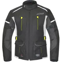 Büse Rider wasserdichte Kinder Motorrad Textiljacke, schwarz/gelb, 128