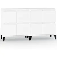 Helloshop26 - Buffet Sideboard Kommode Kleiderschrank Aufbewahrungsmöbel Organizer für Küche Wohnzimmer Lounge 2er-Set 60 x 35 x 70 02_0036682