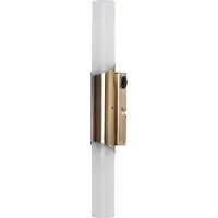 ARTE LAMP Wandleuchte innen für Badezimmer - mit Silberfarbener Metallfassung und weißem Glas Lampenschirm – Wandlampe mit Kabel.Color:Bronze, Weiß