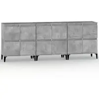 Helloshop26 - Buffet Sideboard Kommode Kleiderschrank Aufbewahrungsmöbel Organizer für Küche Wohnzimmer Lounge 3-teilig 60 x 35 x 02_0037117