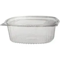 Daybays 3600 Stk. Klappschale Oval 1000 ml VP 184x158x66 mm RPET Transparent mit anhängendem Deckel