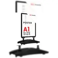 Allboards Kundenstopper A1 Waterbase – Aluminiumrahmen SCHWARZ