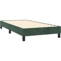 Décoshop26 - Lattenrost auf Beinen Bettgestell 90 x 200 cm dunkelgrüner Samtstoff TDL0206872