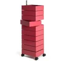 Magis 360° Rollcontainer mit 10 Fächer, magenta