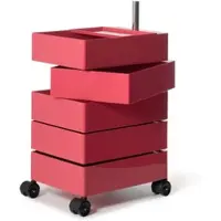 Magis 360° Rollcontainer mit 5 Fächer, magenta