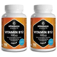 Vitamaze Vitamin B12 500 µg hochdosiert vegan Tabletten 2x 2x180 St