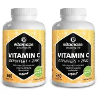 Vitamaze Vitamin C Gepuffert 1000 mg hochdosiert+Zink Tabl. 2x 2x360 St Tabletten