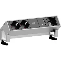Bachmann 902.228 DESK2 2xCEE7/3 1xUSB Charger 1xCM 0,2m RAL9010 902228