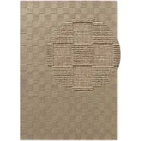 Villeroy & Boch Teppich "Wollteppich Scala", rechteckig, 10 mm Höhe, Handgewebt, Wolle, Kariert, Natur, 3D-Struktur, Karo, Wohnzimmer