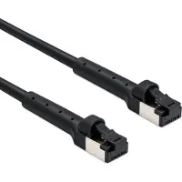 DeLOCK RJ45 Slim Netzwerkkabel Cat.8.1 U/FTP winkelbar bis 40 Gbps schwarz 2 (80941)