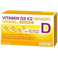 Hevert Arzneimittel GmbH & Co. KG Vitamin D3 K2 Hevert+calcium U.magnes.1000 Ie Kps. 120 St