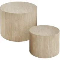 CALICOSY - 2er-Set runde Couchtische - MAIA